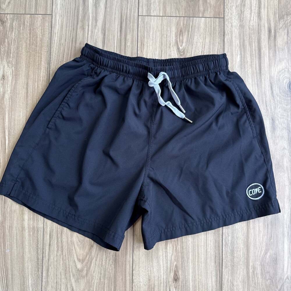 COVE Men's Black Lightweight Athletic Shorts Size 30 Elastic Waist Drawstring
